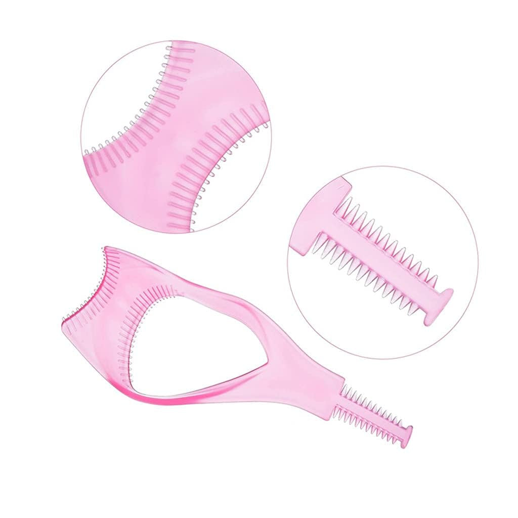 2Pcs Pink 3In1 Mascara Shield Guard Eyelash Brush Curler Guide Applicator Comb Makeup Tool Random Color Durable and Practical Use Safety,Mascara Brushes,Beauty and Personal Care,Makeup Brushes